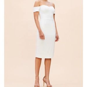 Dress the Population Bailey dress in off white
